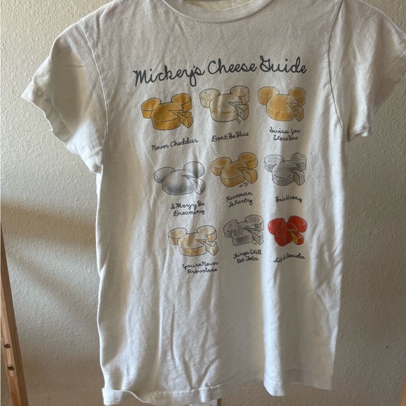 Disney Tops - Disney | Mickey Mouse “Cheese Guide” Graphic Tee | 100% Cotton | S